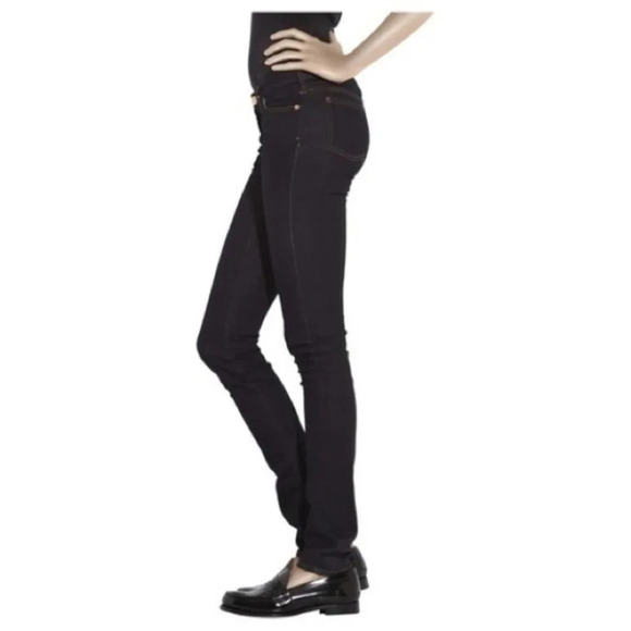 Acne Studios Kex Soft Raw Straight Leg Skinny Jeans Dark Wash Low rise Size 27 - Picture 6 of 15